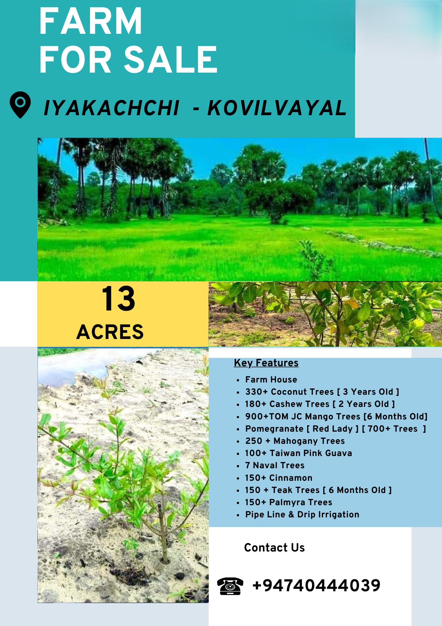 Agricultural Land For Sale in Iyakkachchi - Kovilvayal